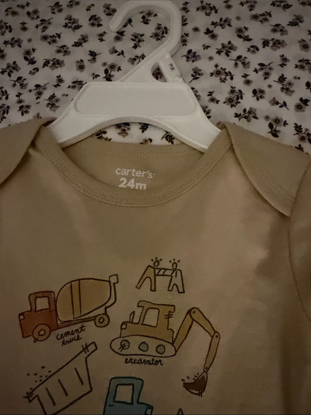 Carter's Tan Short-Sleeve Construction Truck One-Piece